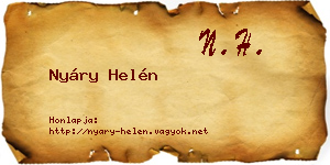 Nyáry Helén névjegykártya